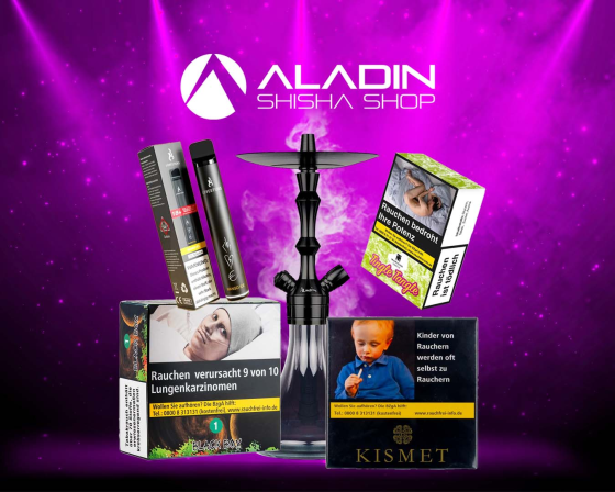Bestseller Restocks und brandneue Produkte im Aladin Shisha Shop - Aladin MVP 360, Aqua Mentha zum alten Preis und vieles mehr im Aladin Shisha Shop entdecken 