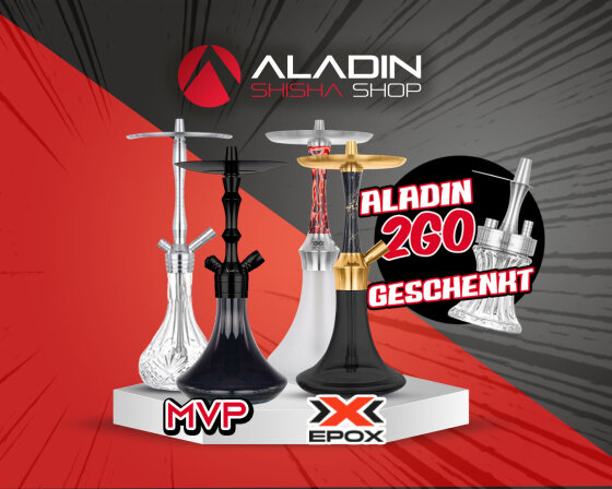 Aladin 2 Go geschenkt beim Kauf einer Aladin MVP oder Aladin Epox Shisha