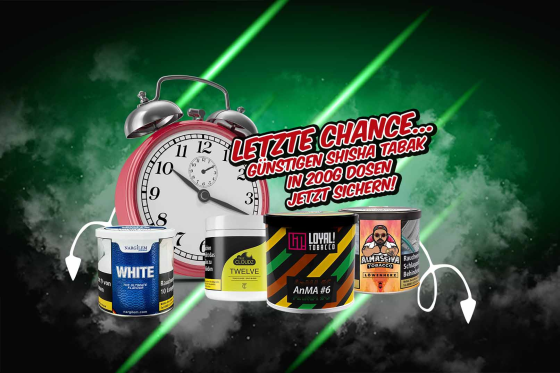 Letzte Chance: Günstigen Shisha Tabak in 200g Dosen jetzt sichern! - Verkaufsverbot naht: Schnell 200g Shisha Tabak Vorräte aufstocken!