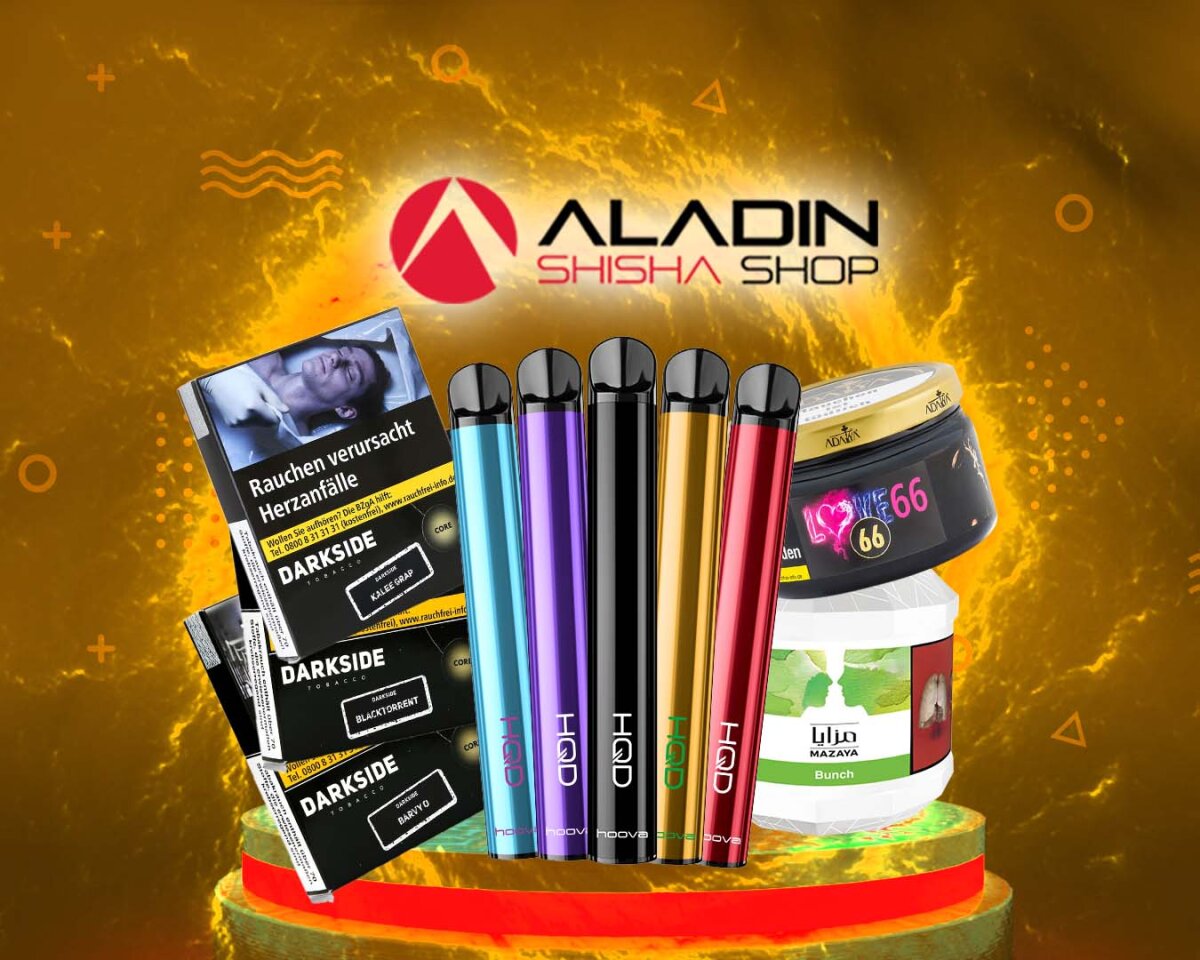 New Products &amp; Bestsellers Restocks: Mazaya Tobacco, HQD Hoova - nicotine-free and more! - Top hookah products in the Aladin Shisha Shop: Darkside tobacco, Adalya Love 66 &amp; more!