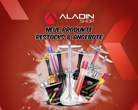 Neue Produkte, Restocks &amp; Angebote: O´s Vapes, Aladin Shishas und mehr
