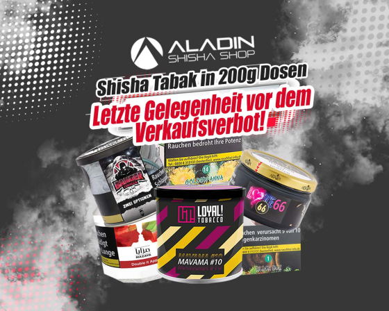 Shisha Tabak in 200g Dosen: Letzte Gelegenheit vor dem Verkaufsverbot! - Letzte Woche für 200g Shisha Tabak: Sichere dir deine Vorräte jetzt!