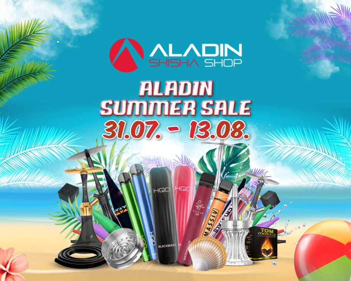 Aladin Summer Sale: Unbeatable offers at the Aladin Shisha Shop - Aladin Summer Sale: Hot deals for hookah fans at the Aladin Shisha Shop!