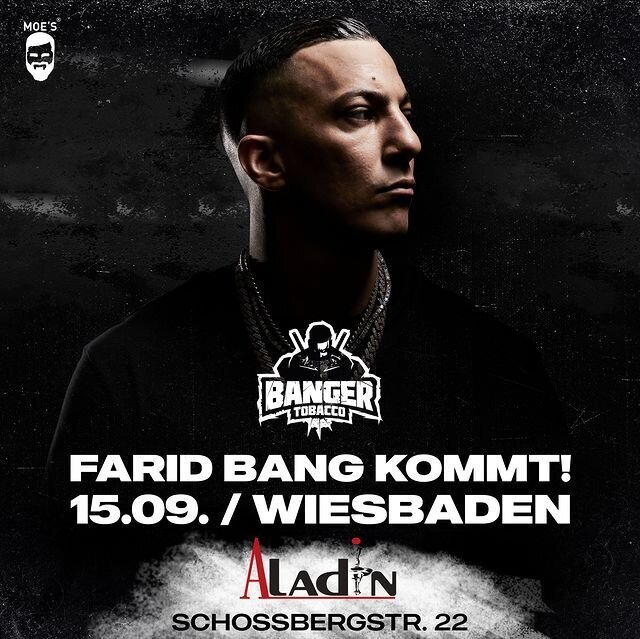 Farid Bang comes to us in the Aladin Shisha Shop in Wiesbaden on 15.09.2021 - Farid Bang at Aladin Shisha Shop