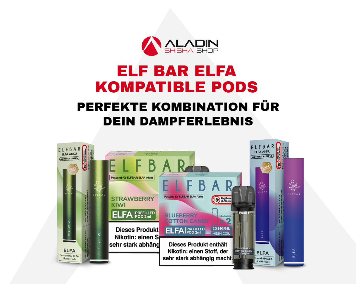 Elf Bar Elfa compatible pods: the perfect combination for your vaping experience - Find the ideal prefilled pods for your Elf Bar Elfa pod system