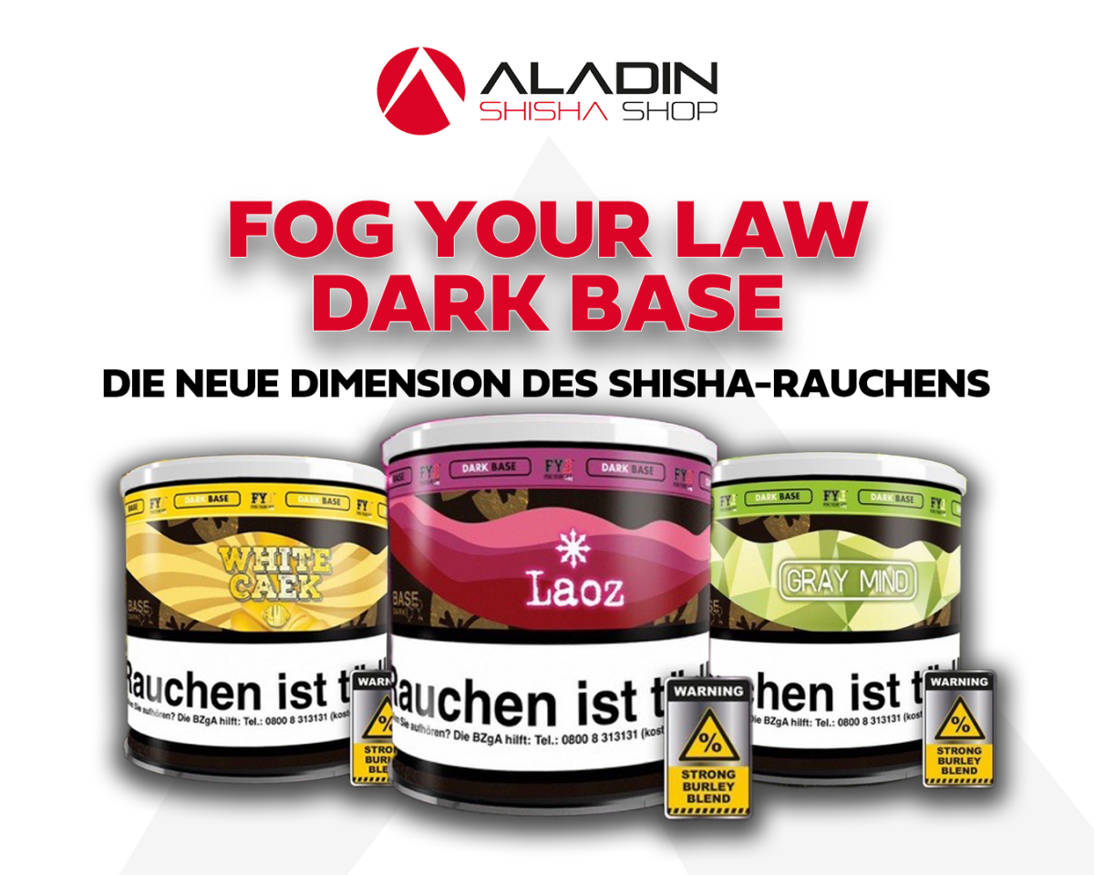 Fog Your Law Dark Base: Die neue Dimension des Shisha-Rauchens - Steigere Dein Shisha-Erlebnis mit Fog Your Law Dark Base Tabaklinie