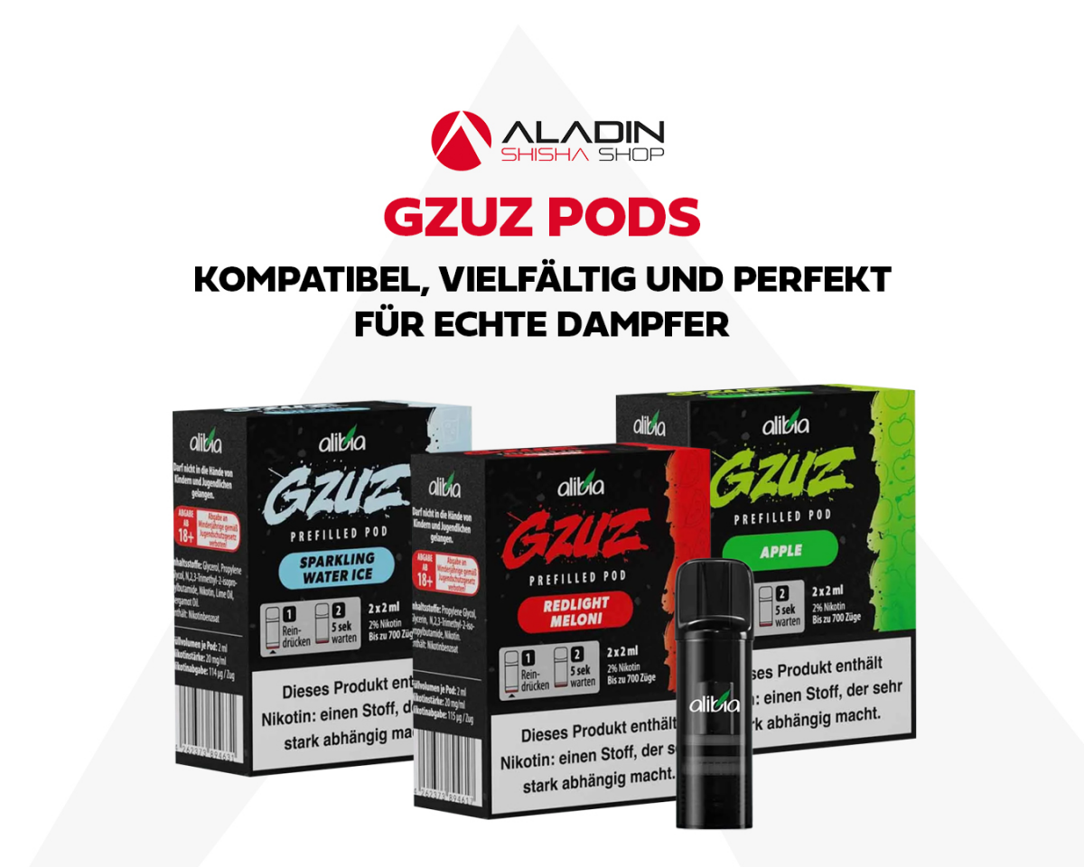 GZUZ Pods: Kompatibel, vielfältig und perfekt für echte Dampfer - GZUZ Pods: Lifestyle, Geschmack und Qualität vereint in einem Pod