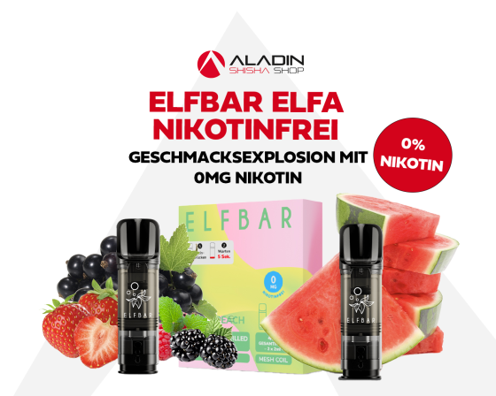 Elf Bar ELFA nikotinfrei: Geschmacksexplosion mit 0mg Nikotin