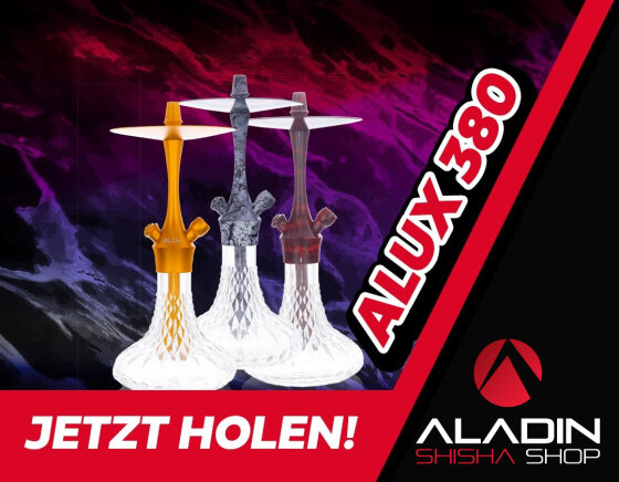 Aladin Alux 380 – extra leicht, extra nice, das neue Aluminium Model aus dem Hause Aladin Shisha  - Aladin Alux 380 – extra leicht, extra nice, das neue Aluminium Model aus dem Hause Aladin Shisha 