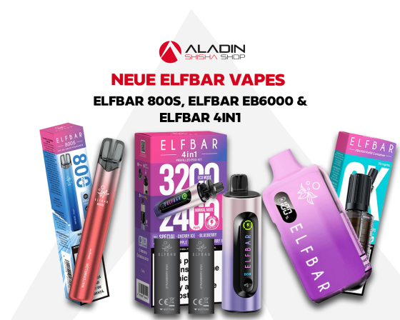 Neue Elfbar Vapes: Elfbar 800S, Elfbar EB6000 &amp; Elfbar 4in1