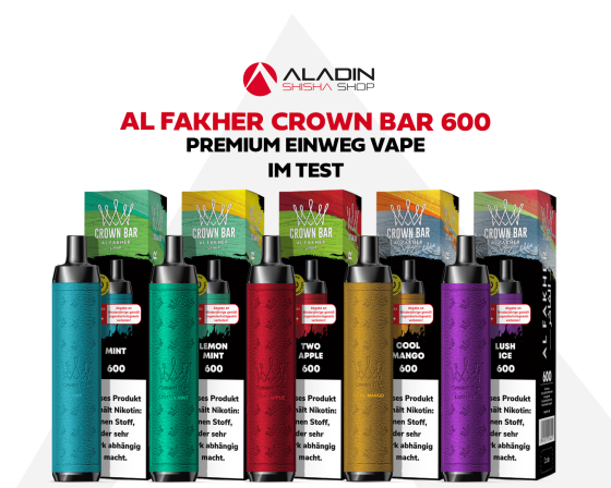 Al Fakher Crown Bar 600 – Die Premium Einweg Vape im Test
