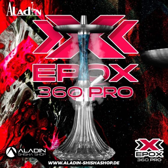 Aladin Shisha Epox 360 Pro mit 10 Blow-Off Varianten