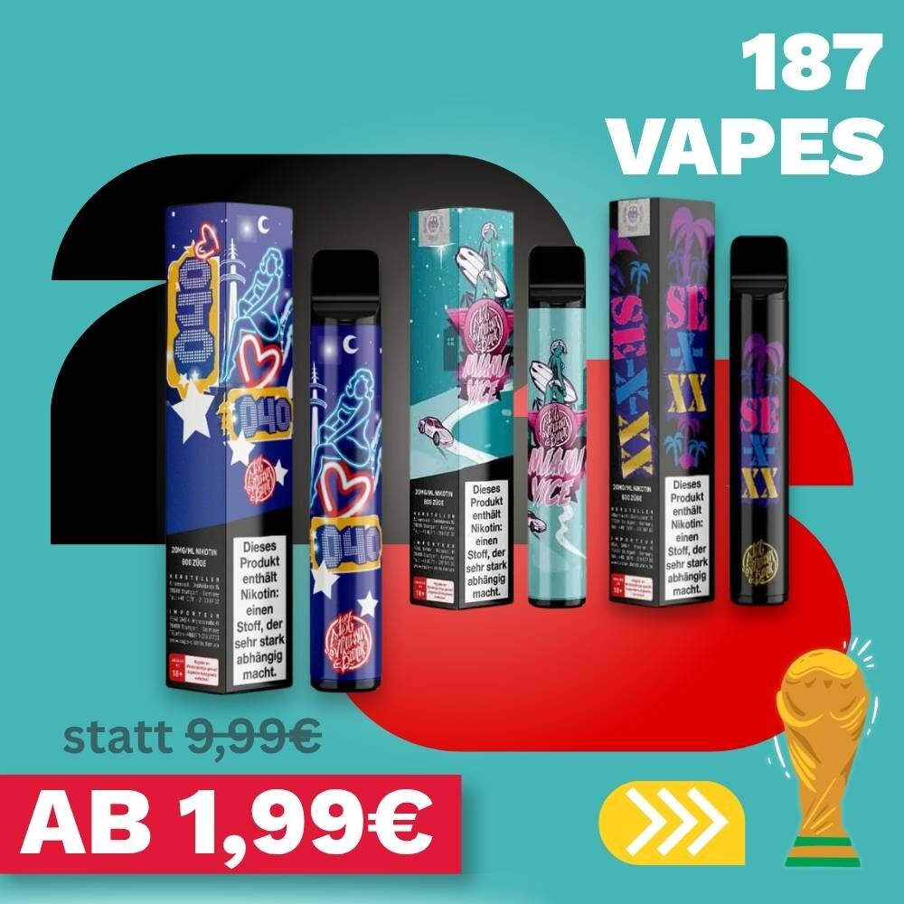 187 Vapes im Sale