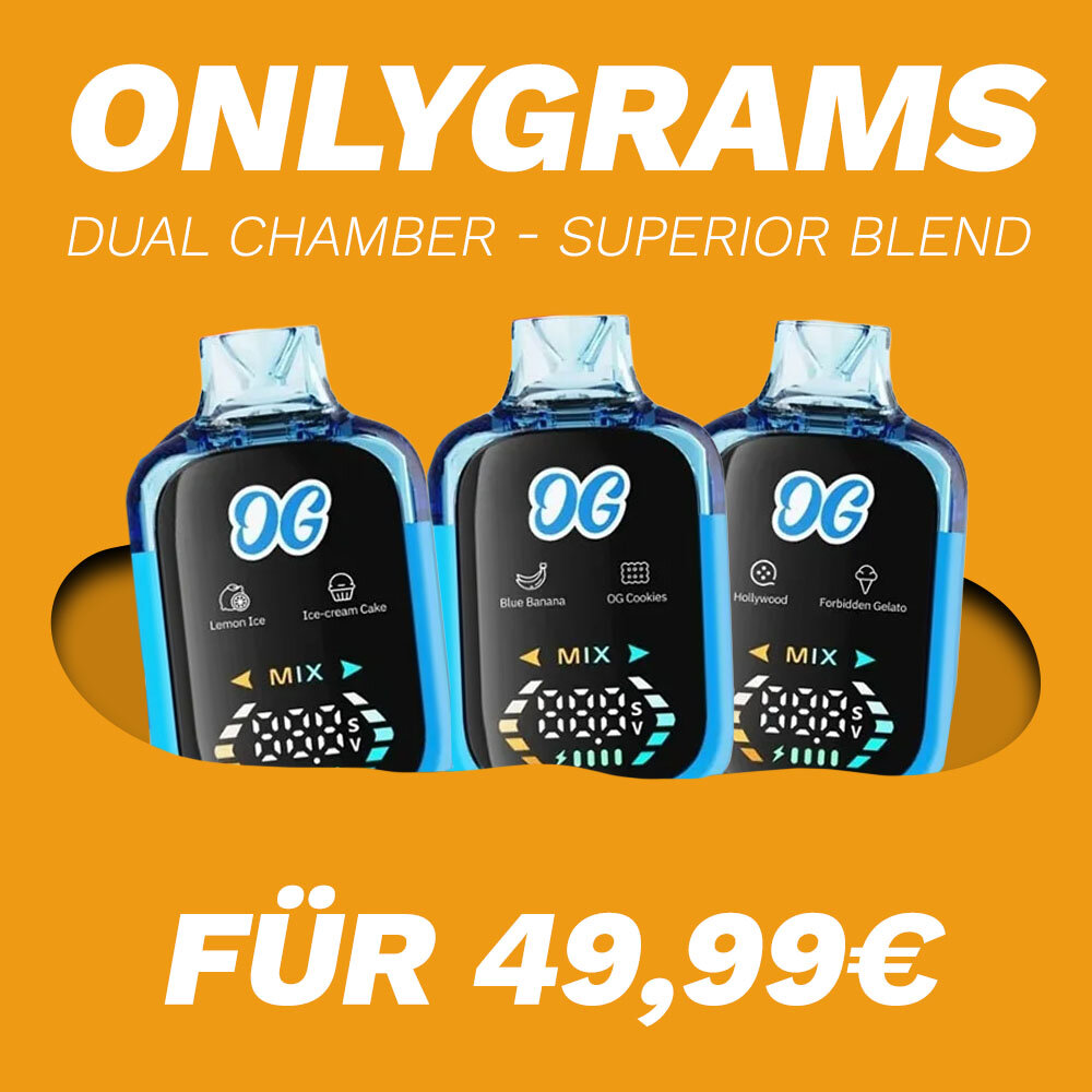 OnlyGrams Dual Chamber Superior - Zwei Aromen plus Mix-Funktion