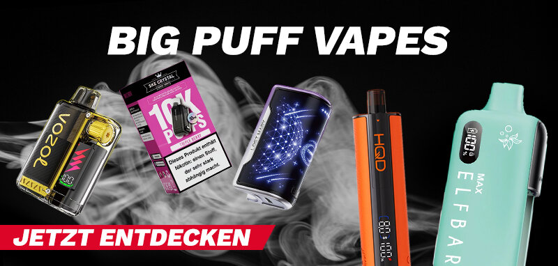 Big Puff Vapes - Bis zu 30.000 Züge