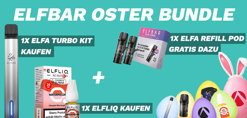 Elfbar Oster Bundle - 1x Turbo Kit +1 ELFLIQ + GRATIS Turbo Pods
