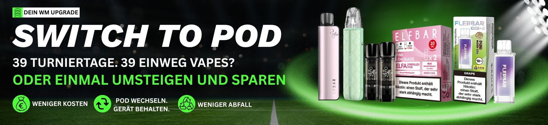 Pod-Systeme WM 2026 Sale bei Aladin Shisha Shop