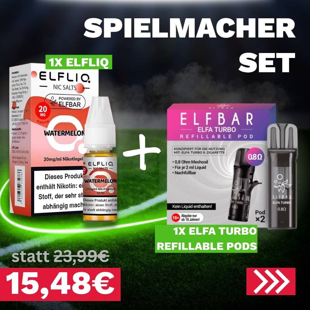 SPARSET: 1X ELFLIQ + ELFA TURBO - REFILL LEERPODS