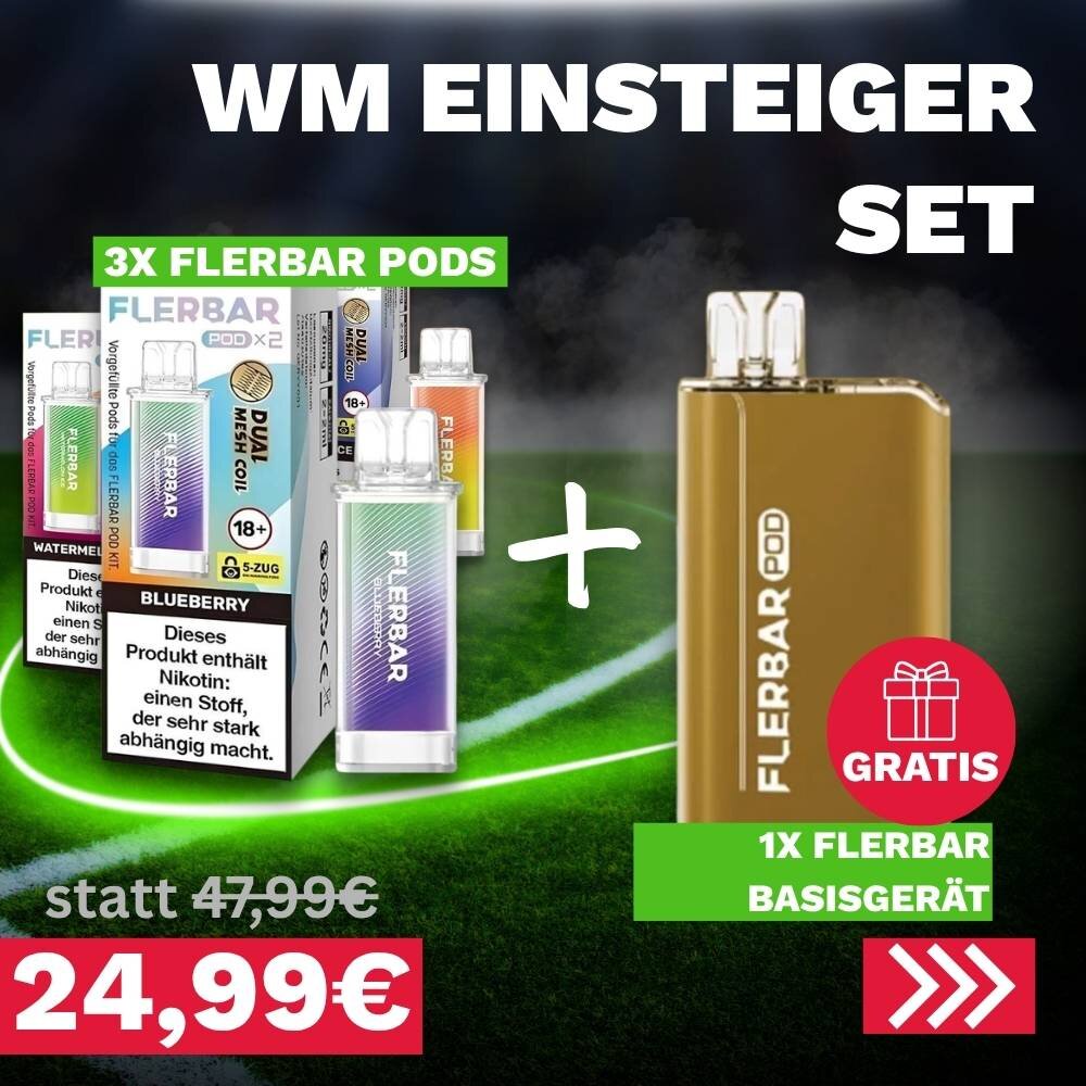 SPARSET FLERBAR: 3X PODS (2ER PACK) + GRATIS FLERBAR BASISGERÄT