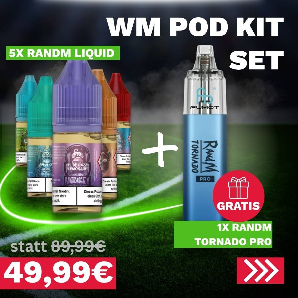 SPECIAL: 5X RANDM E-LIQUID + 1 GRATIS POD KIT