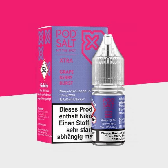 Pod Salt Xtra - Grape Berry Burst 10mg/ml - E-Liquid