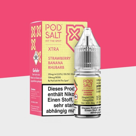 Pod Salt Xtra - Strawberry Banana Rhubarb 20mg/ml - E-Liquid