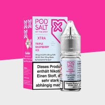 Pod Salt Xtra - Triple Raspberry Ice 10mg/ml - E-Liquid