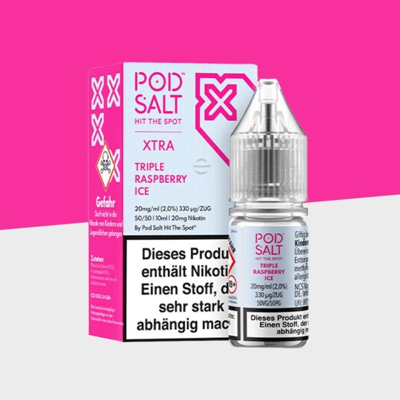 Pod Salt Xtra - Triple Raspberry Ice 20mg/ml - E-Liquid