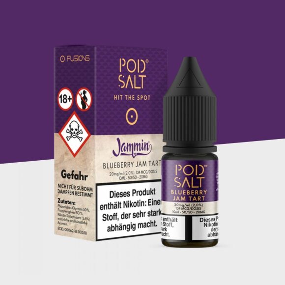 Pod Salt Fusion - Blueberry Jam Tart 11mg/ml - E-Liquid