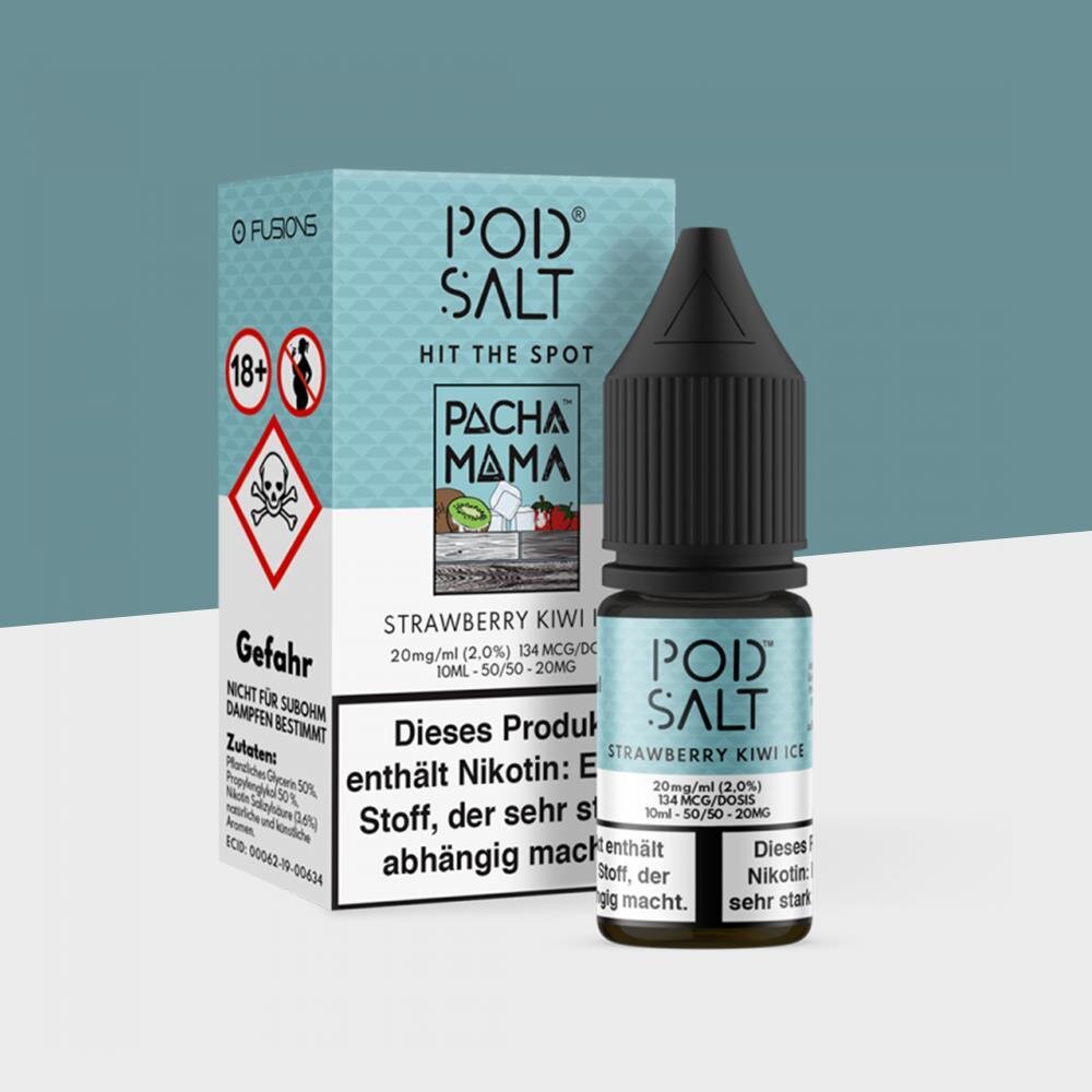 Pod Salt Fusion - Pacha Mama Strawberry Kiwi Ice 11mg - E-Liquid, 8,99