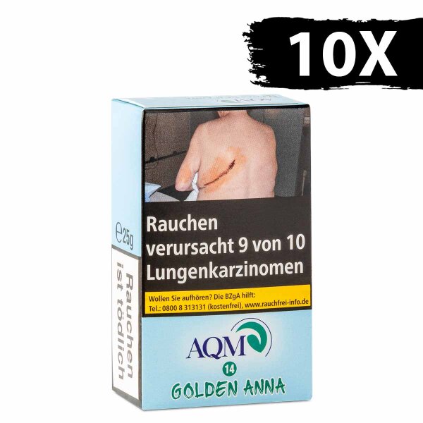 Aqua Mentha Tobacco 250g - #14 - Golden Anna (10 x 25g)