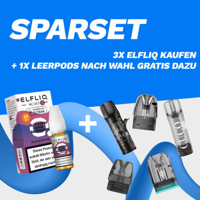 SPARSET: 3x Elfliq + Leerpods nach Wahl