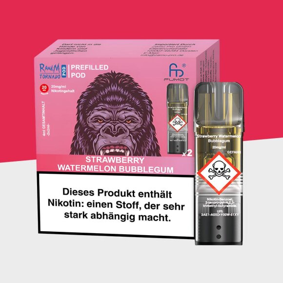 RandM Tornado - Strawberry Watermelon Bubblegum - Pod (2er Pack)