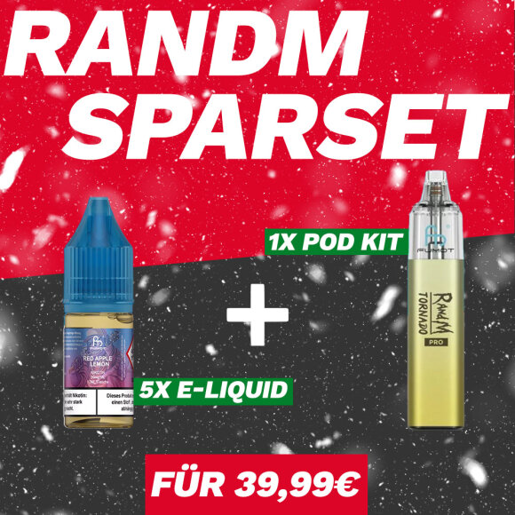 SPECIAL: 5x RandM E-Liquid + 1 GRATIS Pod Kit