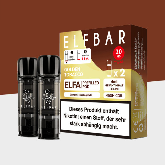 ELFA by Elfbar - Golden Tobacco - Pod (2er Pack)