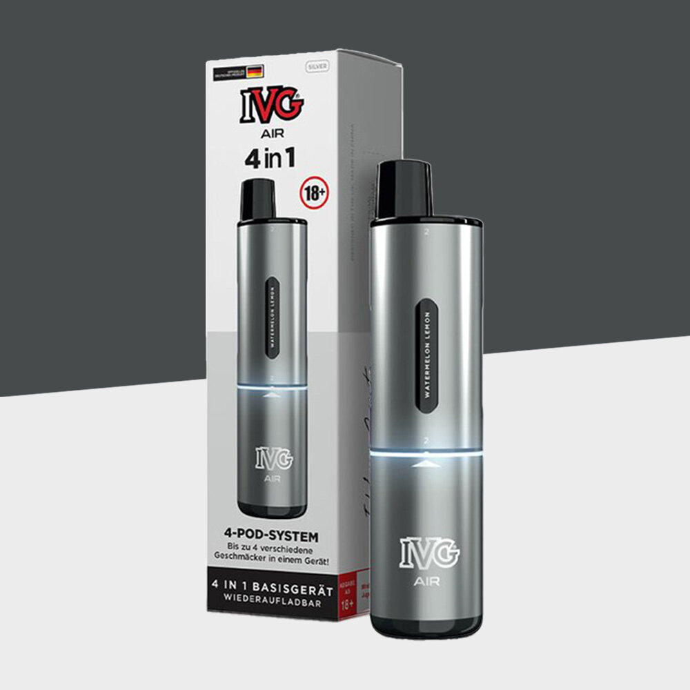 IVG Air 4 in 1 - Silver - Pod System - Basisgert, 9,99
