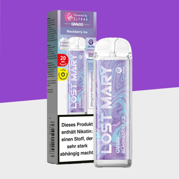 Lost Mary QM600 - Blackberry Ice - Einweg Vape