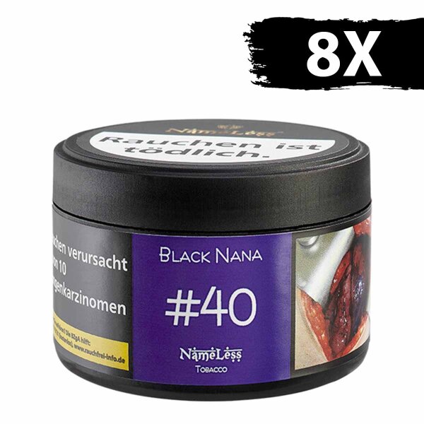NameLess Tobacco 200g - #40 - Black Nana (8 x 25g)