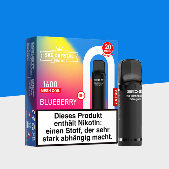 SKE Crystal 800 Pro – Blueberry - Pod (2er Pack)