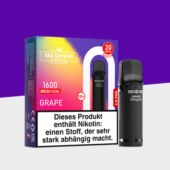 SKE Crystal 800 Pro – Grape - Pod (2er Pack)
