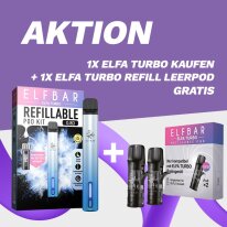 AKTION: ELFA Turbo Refillable Pod Kit + GRATIS Turbo...