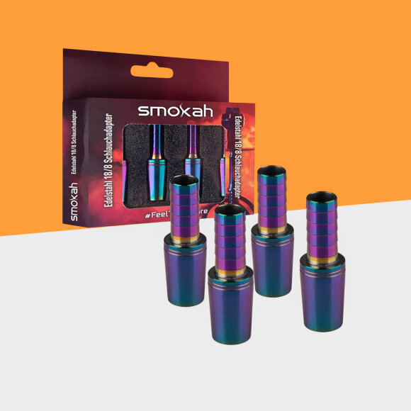 Smokah Rainbow Schlauchadapter 18/8 Schliff - 4er Pack
