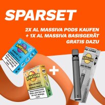 SPARSET: 2x Al Massiva Pods (2er Pack) + Basisgerät