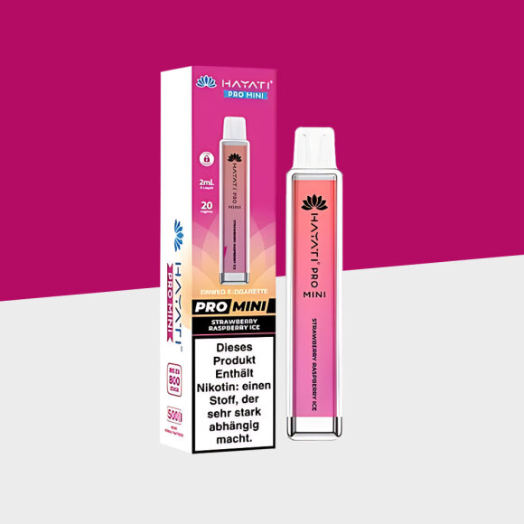 HAYATI Pro Mini 800 - Strawberry Raspberry Ice - Einweg Vape