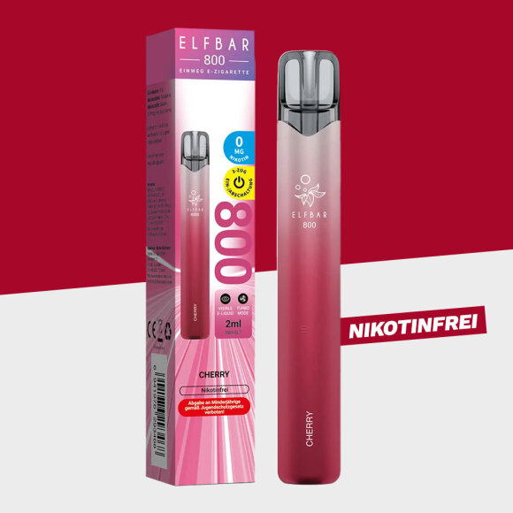 Elfbar 800 – Cherry Nikotinfrei - Einweg Vape