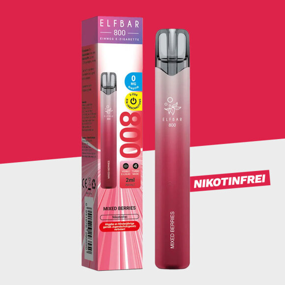 Elfbar 800 - Mixed Berries Nikotinfrei - Einweg Vape