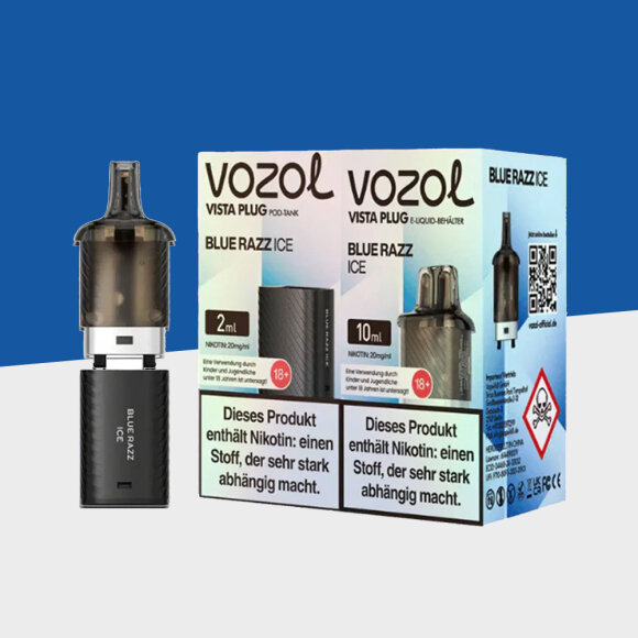 Vozol Vista Plug - Blue Razz Ice – Pod (10+2)