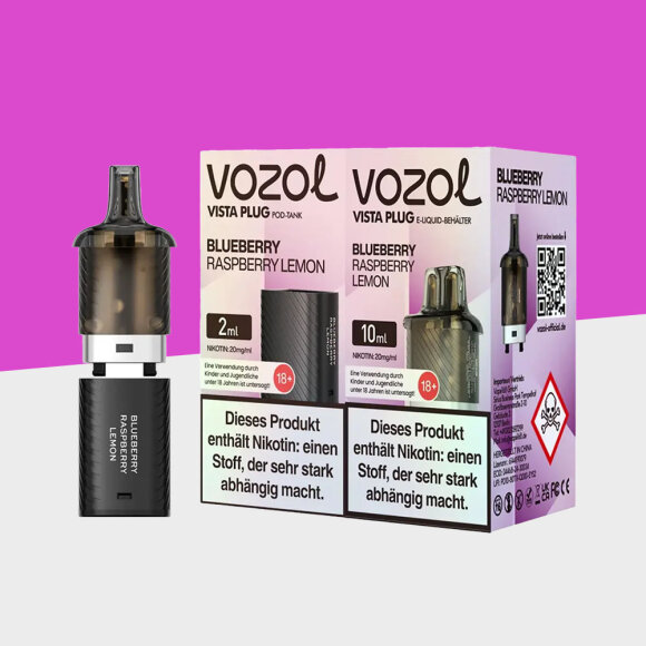 Vozol Vista Plug - Blueberry Raspberry Lemon – Pod (10+2)