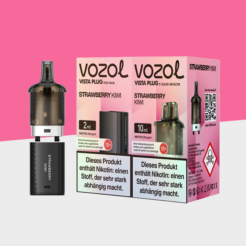 Vozol Vista Plug  Strawberry Kiwi - Pod (10+2), 9,99