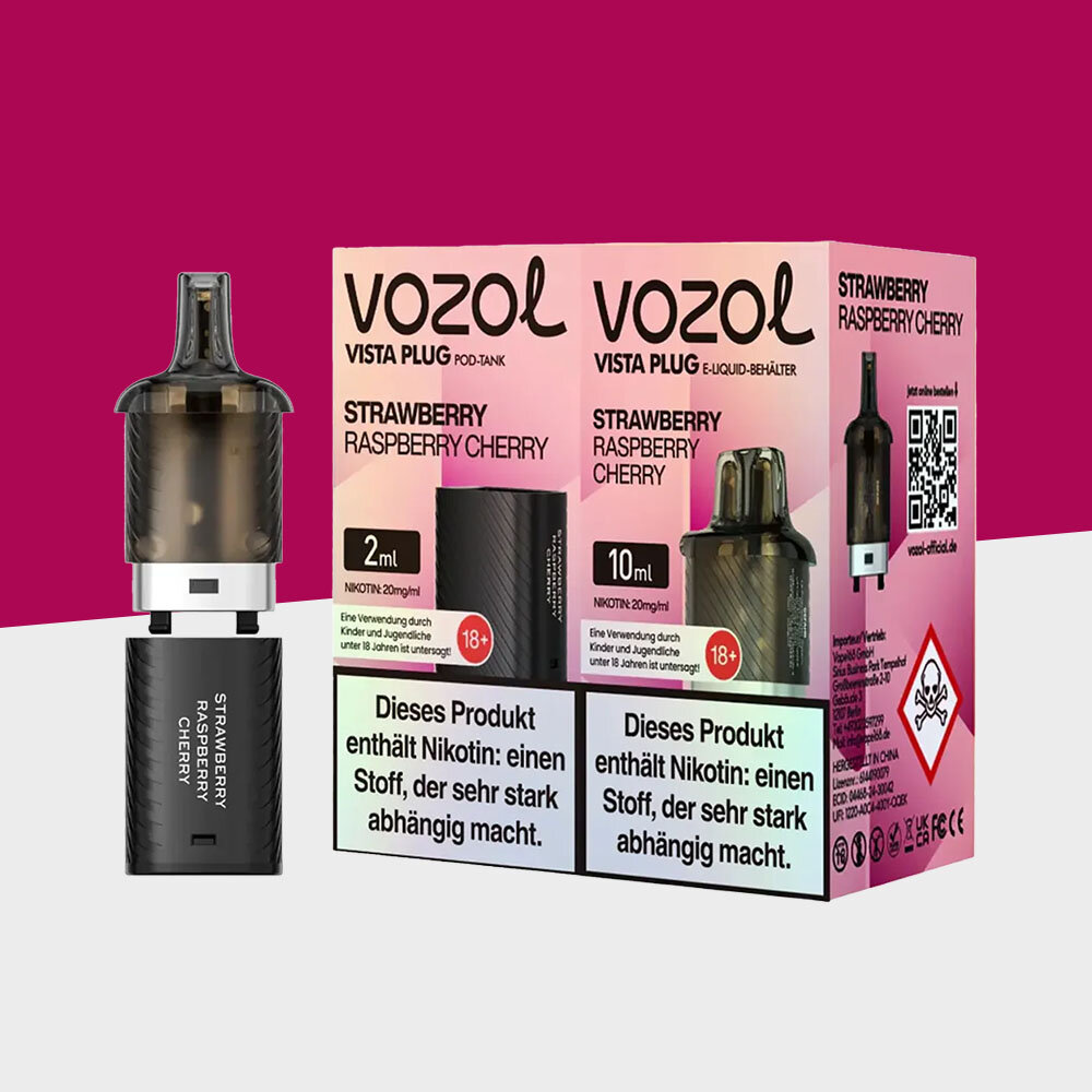 Vozol Vista Plug - Strawberry Raspberry Cherry Pod, 15,99